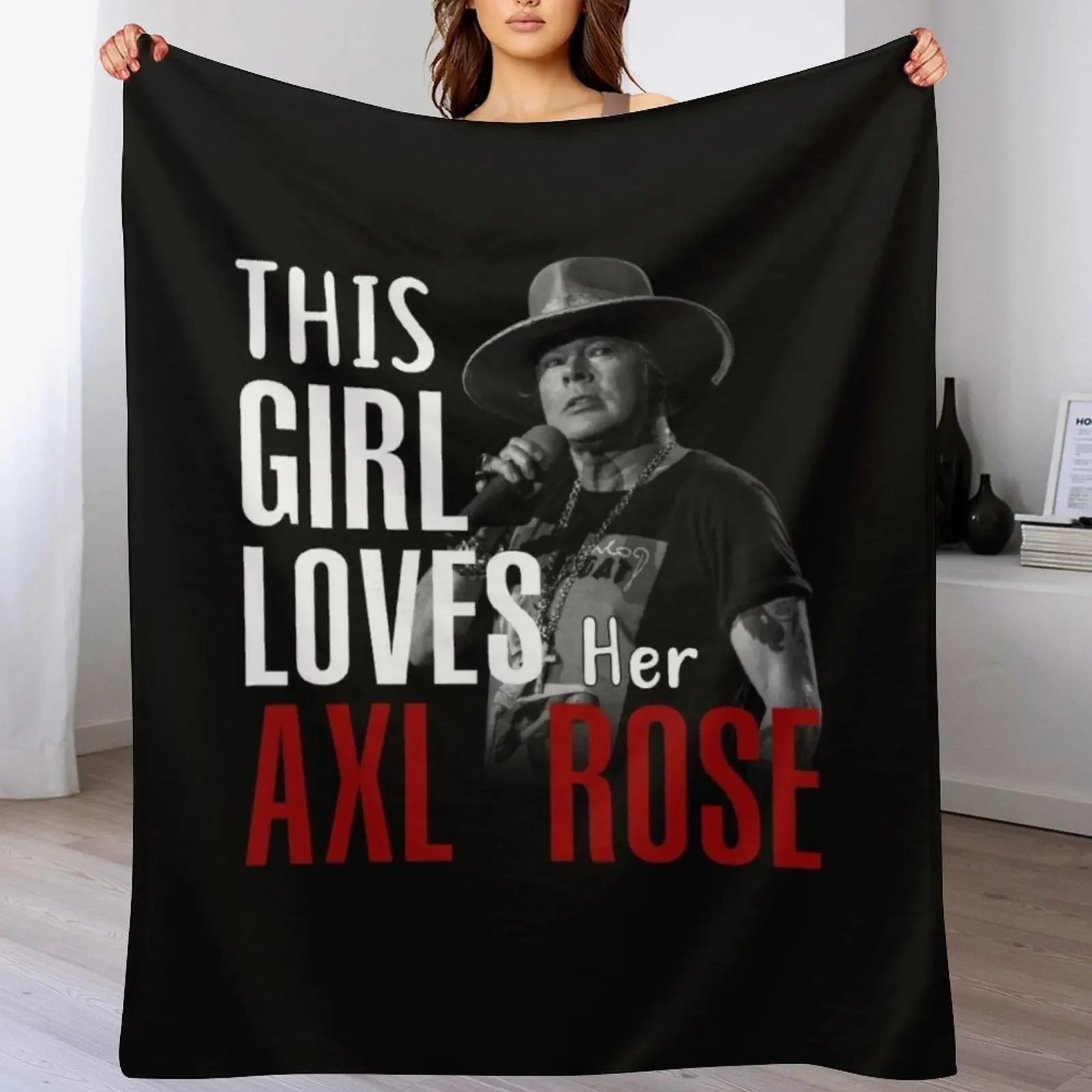 

This Girl Loves Her Axl Rose Throw Blanket For Sofa Thin Extra Large Throw cosplay anime Blankets