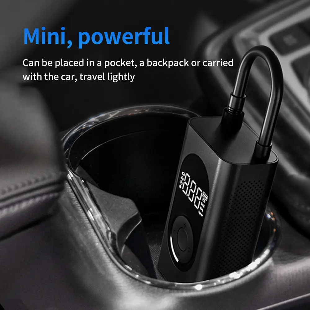 자동차 오토바이 자전거 용 LED 디지털 디스플레이 타이어 압력 감지 AP04 다기능 휴대용 타이어 인플레이션 스틱