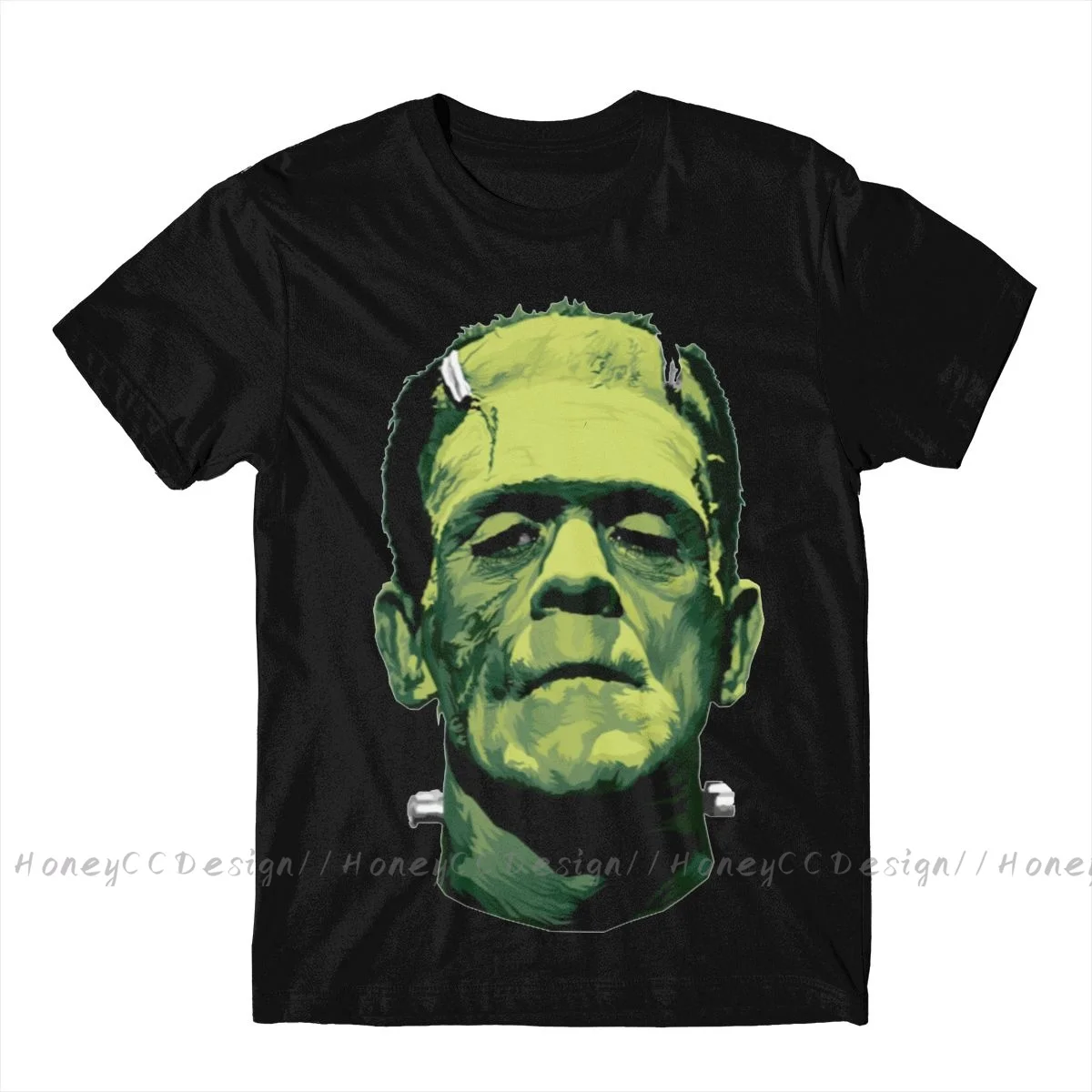 Camiseta de manga corta con cuello redondo para hombre, ropa de moda de Frankenstein, The Monster, de verano, talla grande