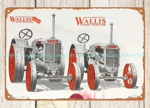 1928 WALLIS 12-20 20-30 Tractor agriculture farming equipment metal tin sign