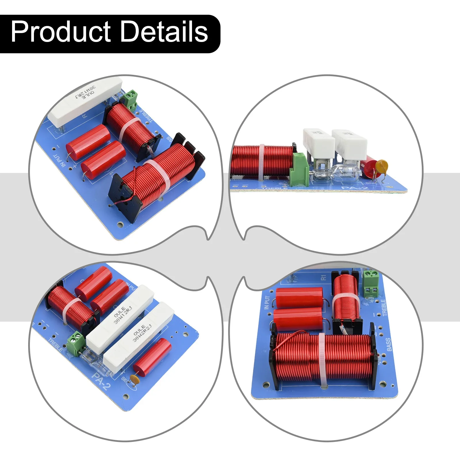 Audio Signal Separation 2Way Crossover Filter DIY Audio Projects Customization For Audio Setups Enhanced Treble Bass Audio