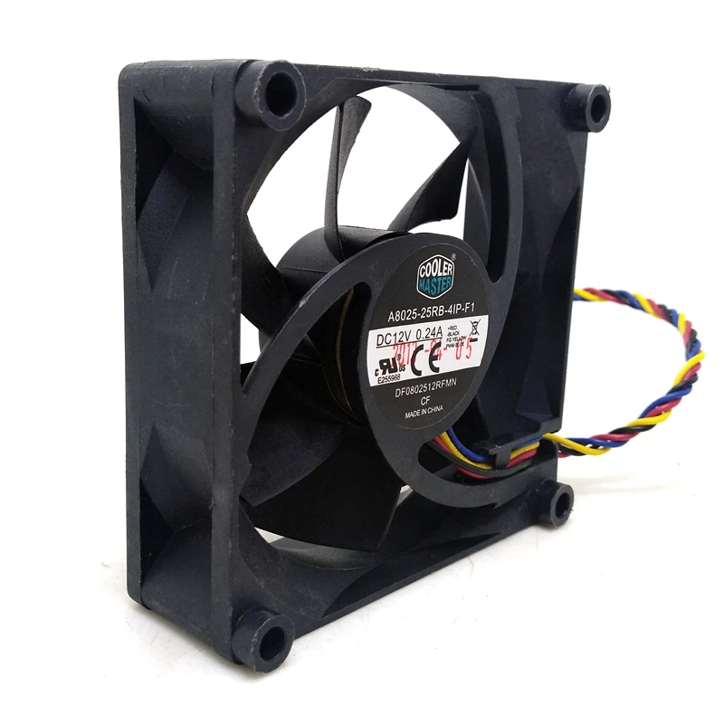 Original A8025-25RB-4IP-F1 DF0802512RFMN DC12V 0.24A 80x80x25MM 8cm 4Lines Computer cooling fan