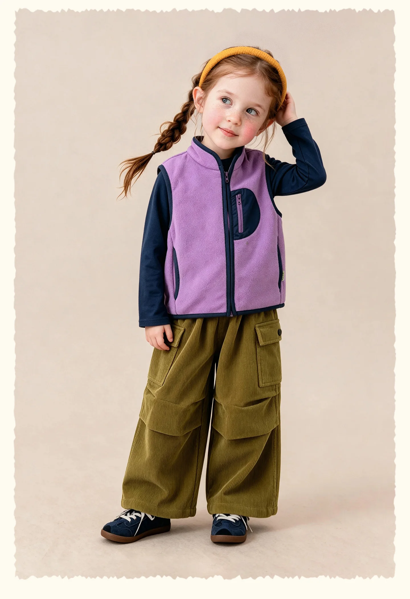 Amila 2026 Herbst Neue Kinder-Polarfleece-Weste Vielseitig Warm Farbblock Weich Bequem Gemütlich Stilvoll Tägliche Mode-Weste – Detail 21