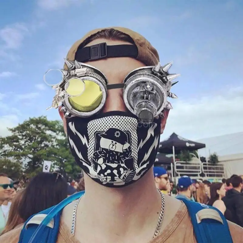 แว่นตา Steampunk สำหรับ Raves Party Raves แว่นตาเทศกาลฮาโลวีน Raves Goggles Vintage Gothic แว่นตา