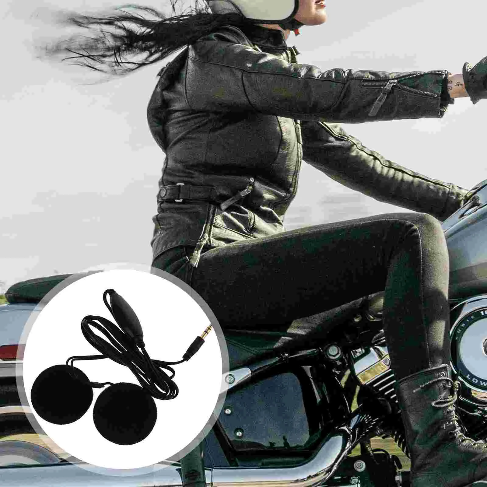 Motorcycle Headphones Earphone Sports Headset Intercom Outdoor for Rider Helmets