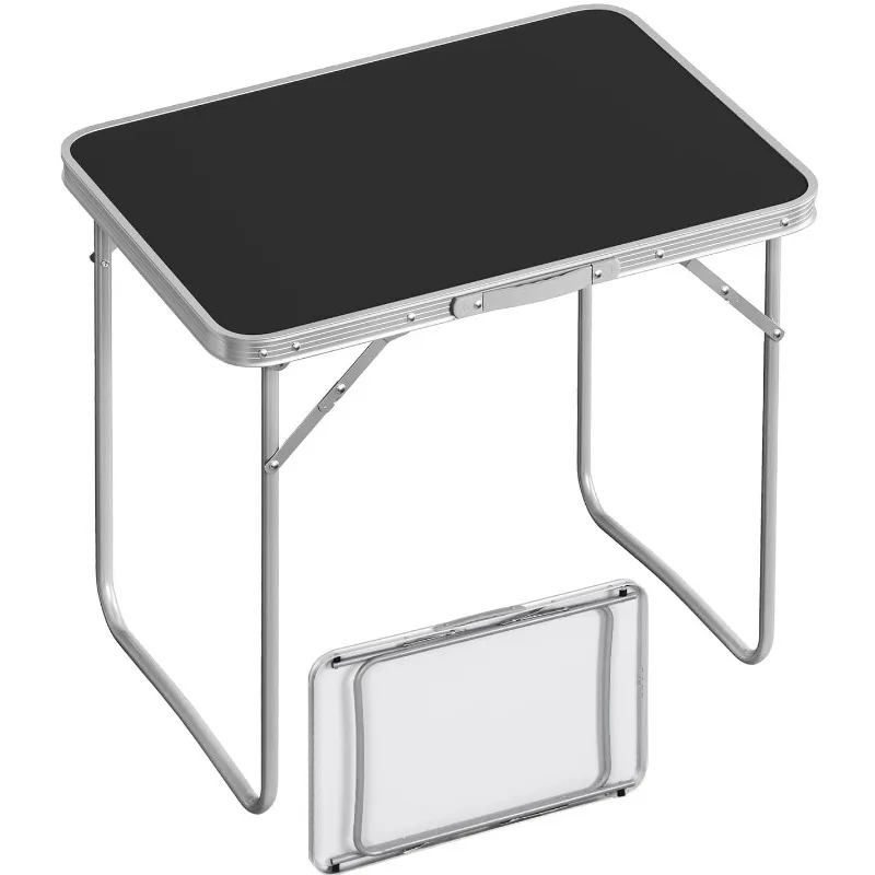 

Outdoor Furniture Portable Beach Picnic Outdoor Folding Camping Table with Iron Shell and Wood Grain Effect