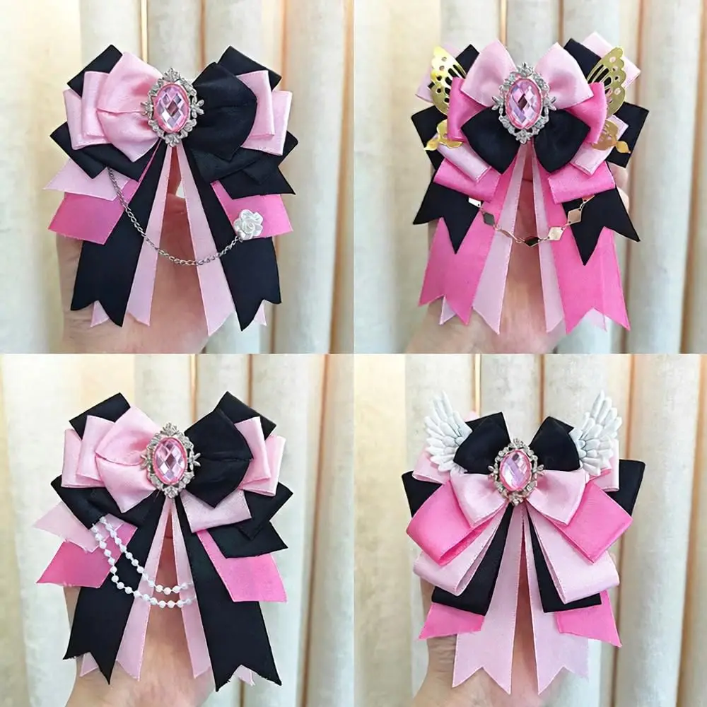 Lolita Style Double Layer Ita Bag Charm With Chain Anime Theme Bag Pendant DIY Bow Pendant For Friends