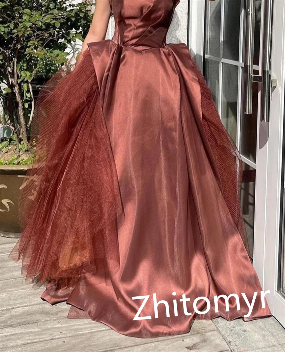 Exquisite High Quality	Strapless Ball Gown  Floor Length Formal Ocassion 	 Satin vestidos de fiesta para mujer