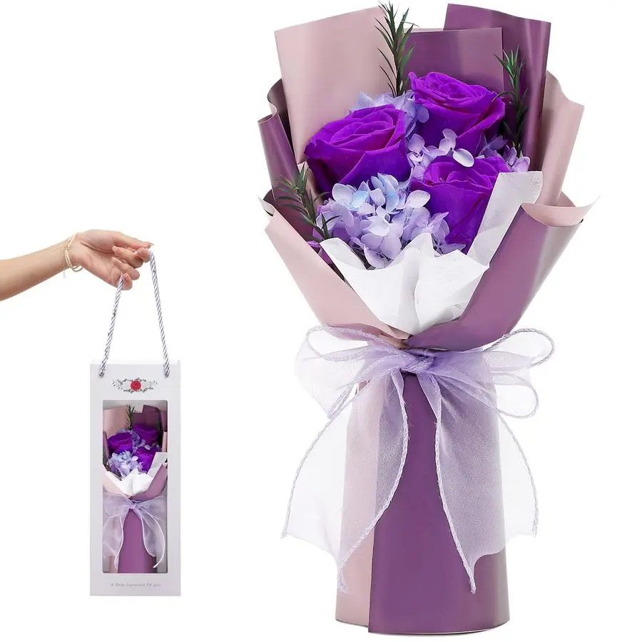 

Букет для неё, цветы с доставкой Prime, подарки из стабилизированных цветов для женщин, цветы ко Дню святого Валентина, подарки маме от дочери S