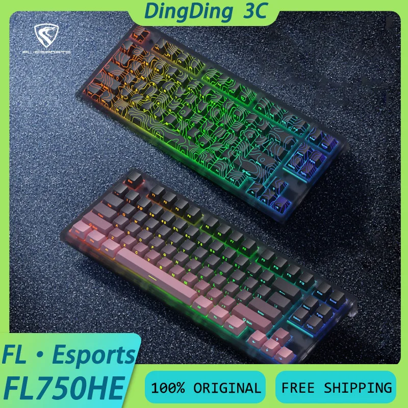 FL·Esports FL750HE Magnetic Switch Mechanical Keyboard 8K Low Latency Hot Swap Zero Dead Zone Custom E-sports Gaming Keyboard