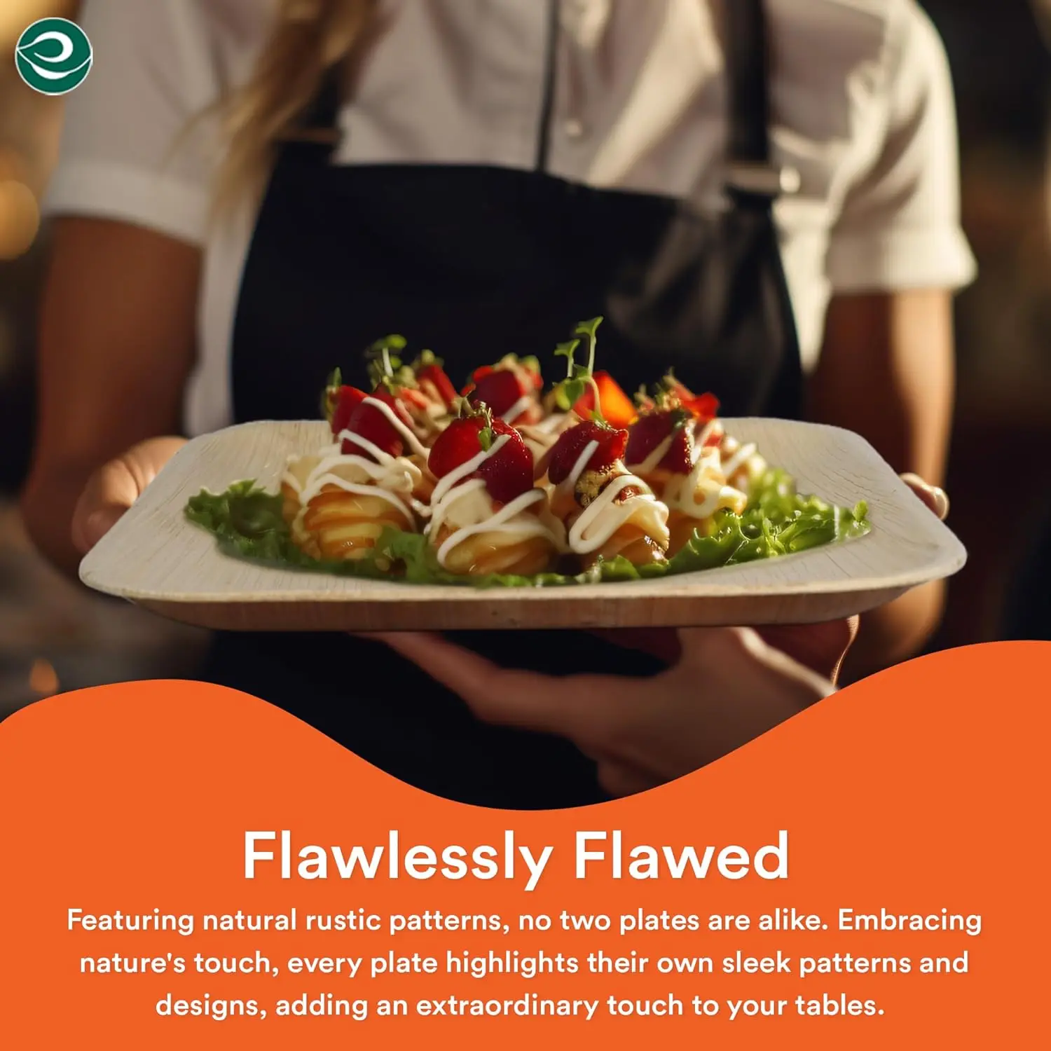 أطباق مربعة من أوراق النخيل مقاس 8 بوصات قابلة للتحلل (400 قطعة) مثل ألواح الخيزران قابلة للتحلل صديقة للبيئة وآمنة للاستخدام في الميكروويف والفرن