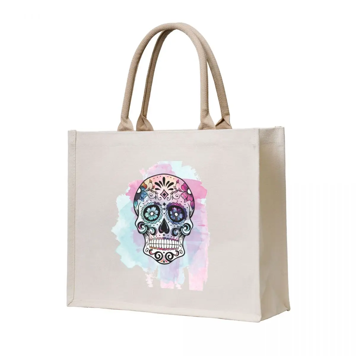

Watercolor Sugar skull Tote Bag hand bag ladies Lady bag tote bags cloth bags