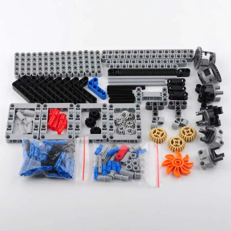 4WD Four-wheel Drive Remote Control Vehicle Chassis Compatible with All Brand for Off-Road Vehicle Technical MOC Brick Parts