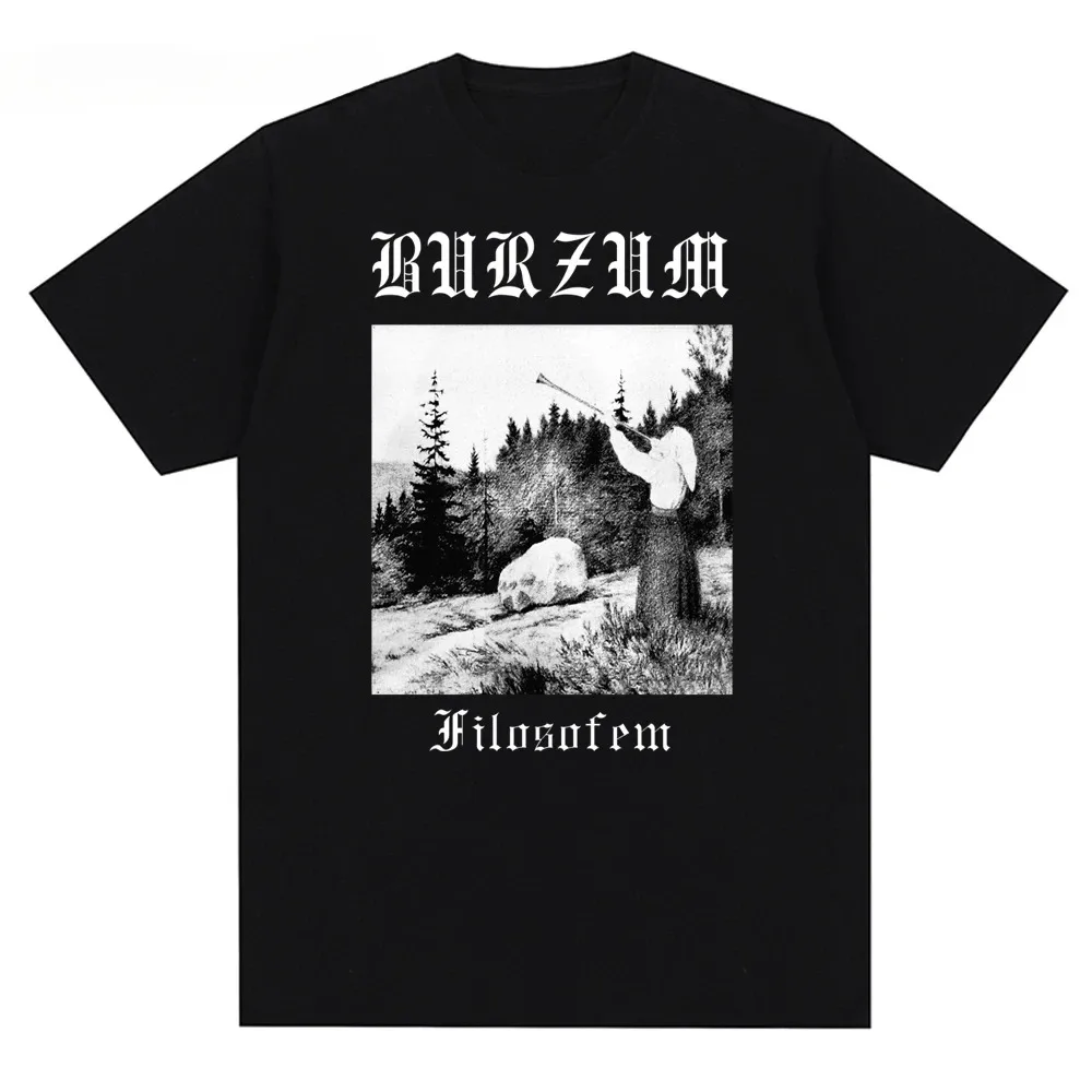 Numetal band Burzums Cool special print retro Harajuku trend casual and comfortable summer unisex crew neck short sleeve T-shirt