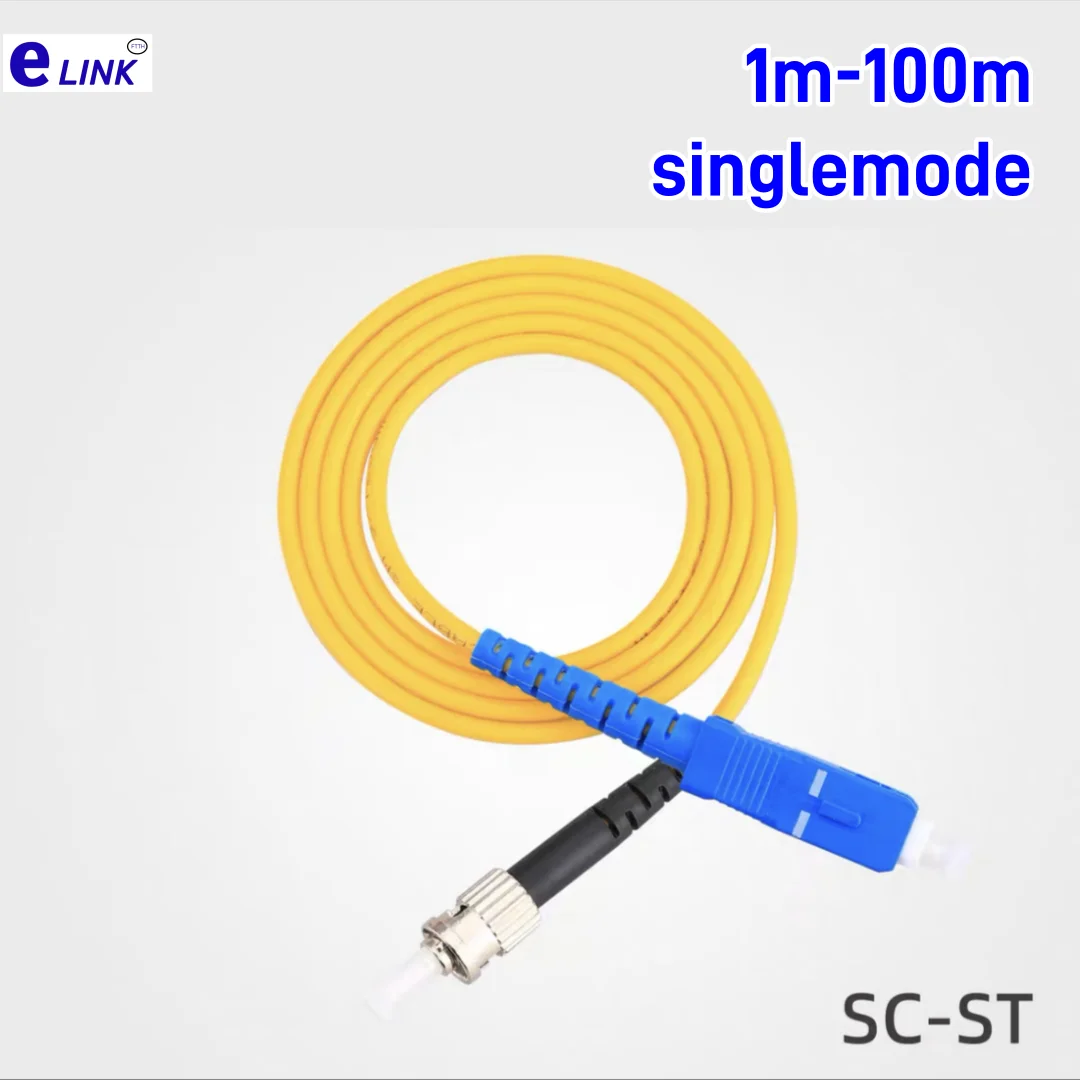 optical patch cord SC-ST 1m 5m 10m 50m 100m simplex SM 30m 20m 3m 2m PVC ST connector fiber jumper G652D free shippment ELINK