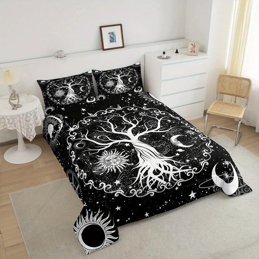Tree of Life Digital Printed Bedding Set Soft Comfultable Duvet Cover King Queen Twin Single Size Bithday Gift Room Decoration