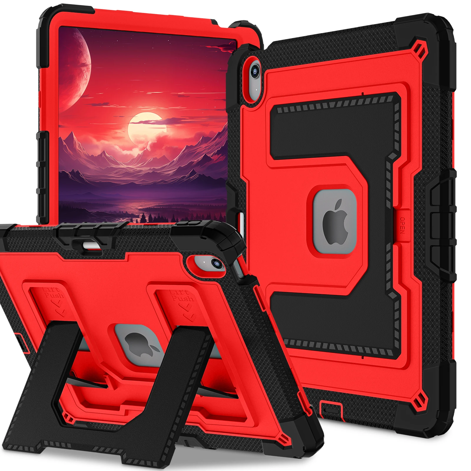 

Shockproof Rugged Kids Case for iPad Air 13/11/10.9 Inch with Handle Stand & Pen Holder,Silicone &Protective Cover for Air5/Air4