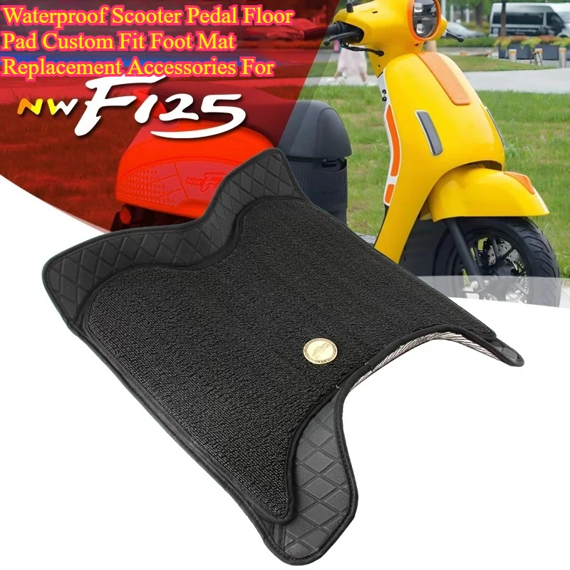 Waterproof Scooter Pedal Floor Pad Custom Fit Foot Mat Replacement Accessories For Wuyang Honda NF F125 Motorcycle