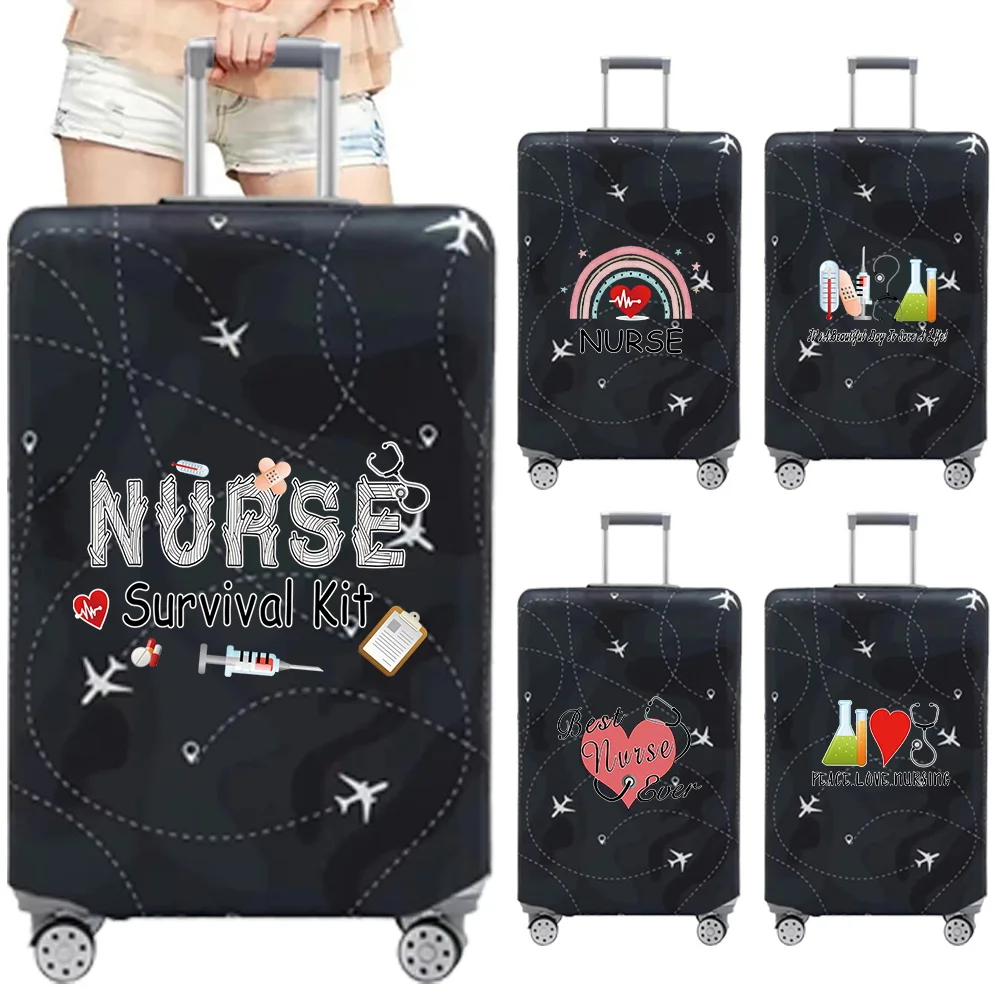 Travel Bag Dust Cover Elastic Dust Cover Travel Bag Dust Cover Nurse Pattern Series 18-32 Sizes Multiple Styles