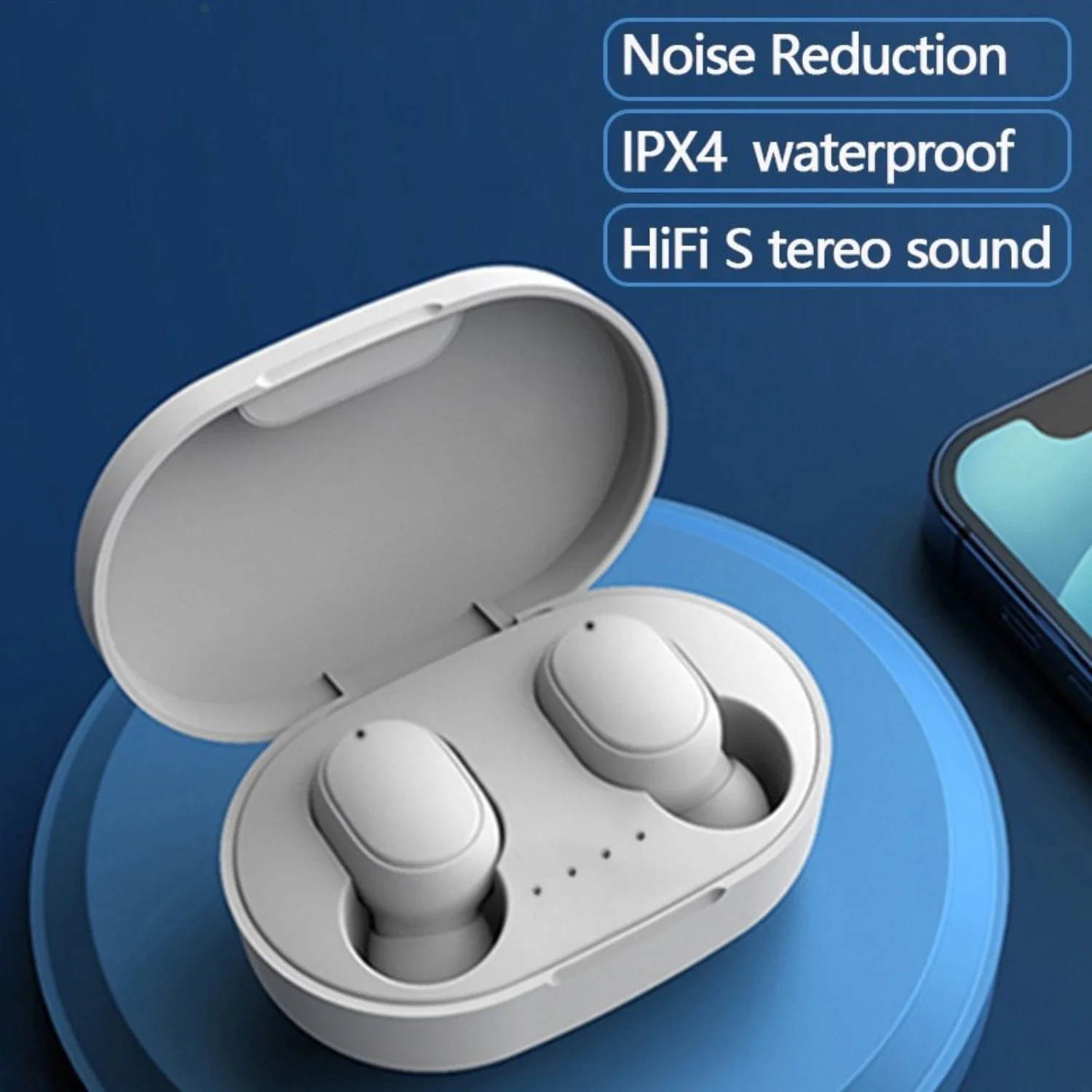 

A6S Bluetooth Headset In-ear Macaron 5.0TWS Earbuds Waterproof Sports Binaural Stereo Button With Microphone Wireless Running