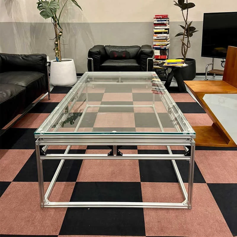

Profile coffee table, glass coffee table, simple style tea table