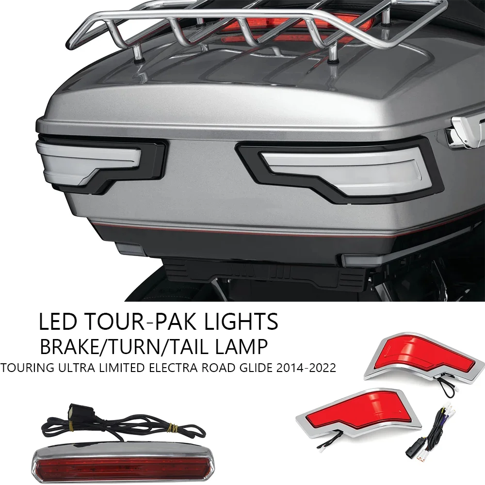 

For Harley Touring Ultra Limited Electra Road Glide LED Trim Lights Tour-Pak Lights Trunk Light Turn Signal Lamps