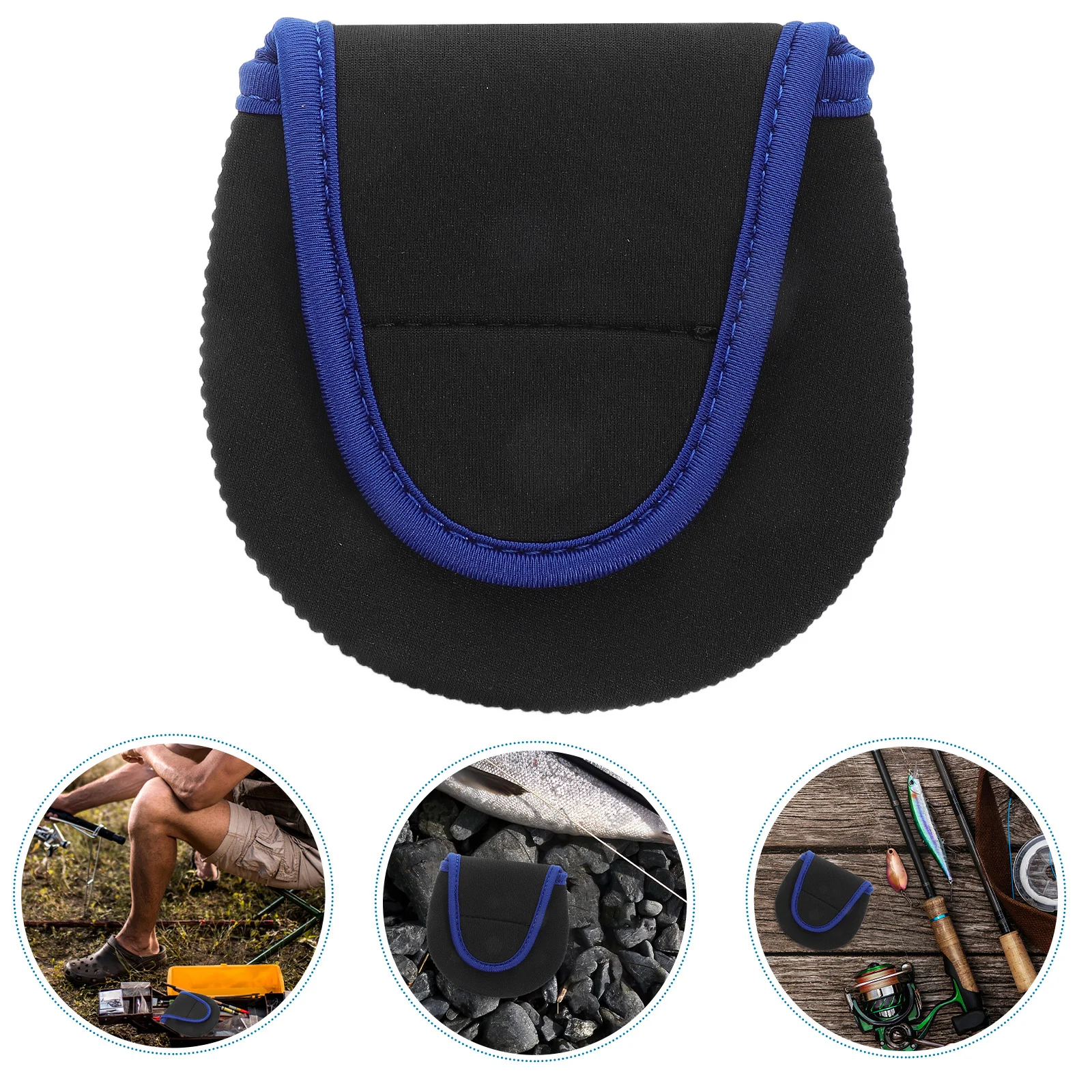 

Finshing Reel Case Baitcasting Organizer Fishing Bag Blue Baitcaster Accessories for Reels