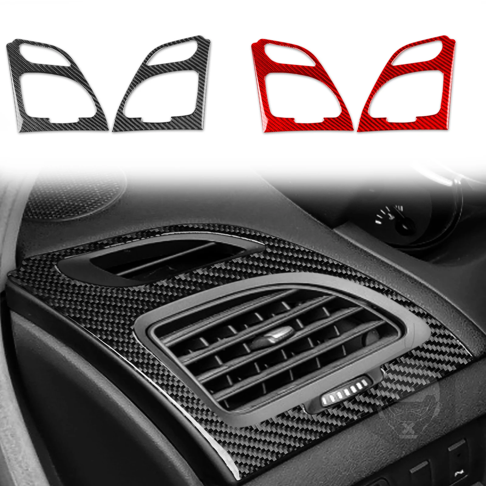 For Renault Megane/Fluence 2009-2016 Car Interior Trim Accessories Real Soft Carbon Fiber Stickers Dual side vents
