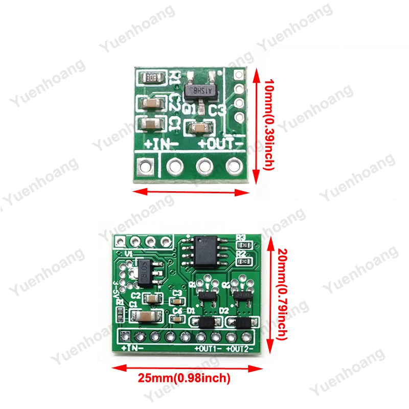 2PCS 3-5V 1.5A Flashing Light Controller Module 10x10x3.5mm Mini LED Flashing Circuit Board Chip for RC Model Airplane DIY Parts