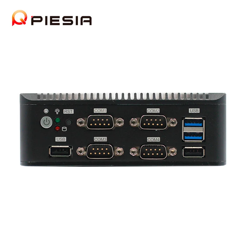 Piesia Celeron J4125/N5000/J6412 Fanless Aluminum Nano Computer Case 2Lan 6*Com X86 DDR4 Thin Client PC Mini PC Router