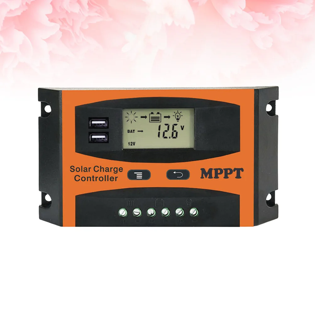 

30A Solar Charge Controller 12V 24V Auto Mppt Lcd Dual Usb Output For Solar Panel System Overcharge Protection