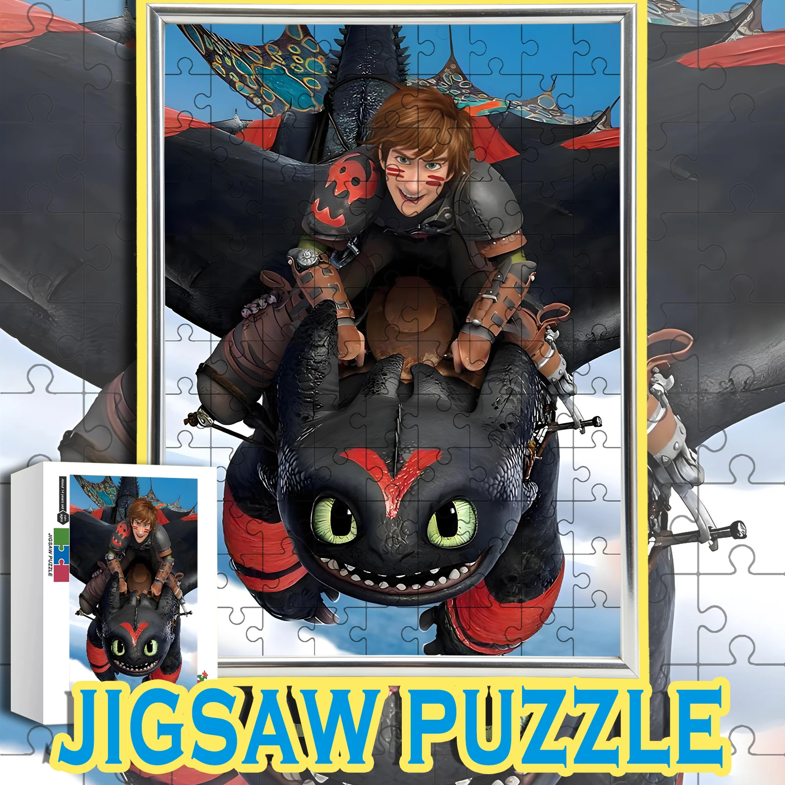 

Пазл «Как приручить дракона»: культовые персонажи Хикуп и Беззубик, средняя сложность, 108-1000 деталей, подарок