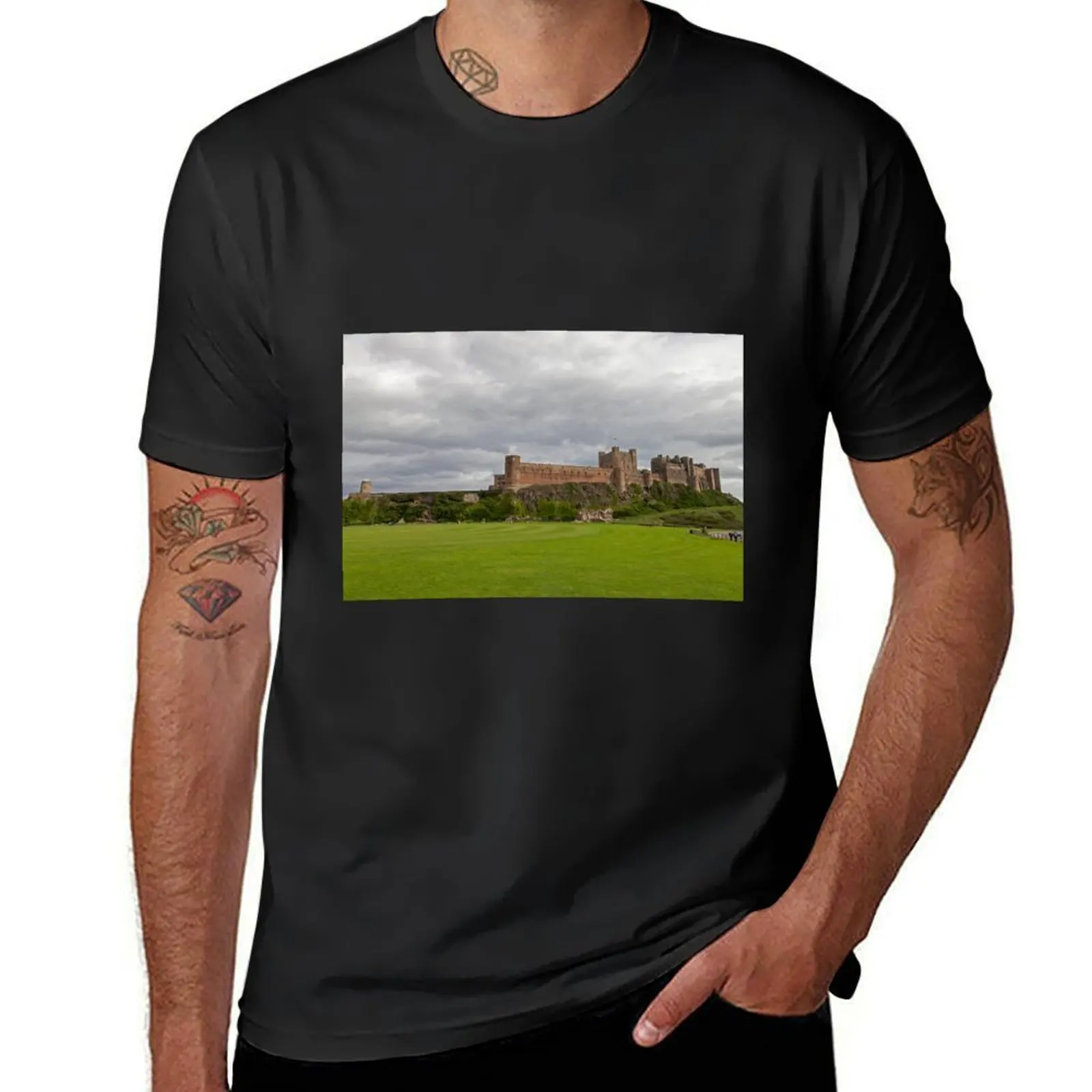 Bamburgh Castle T-Shirt customs design your own vintage clothes oversized blacks men clothes