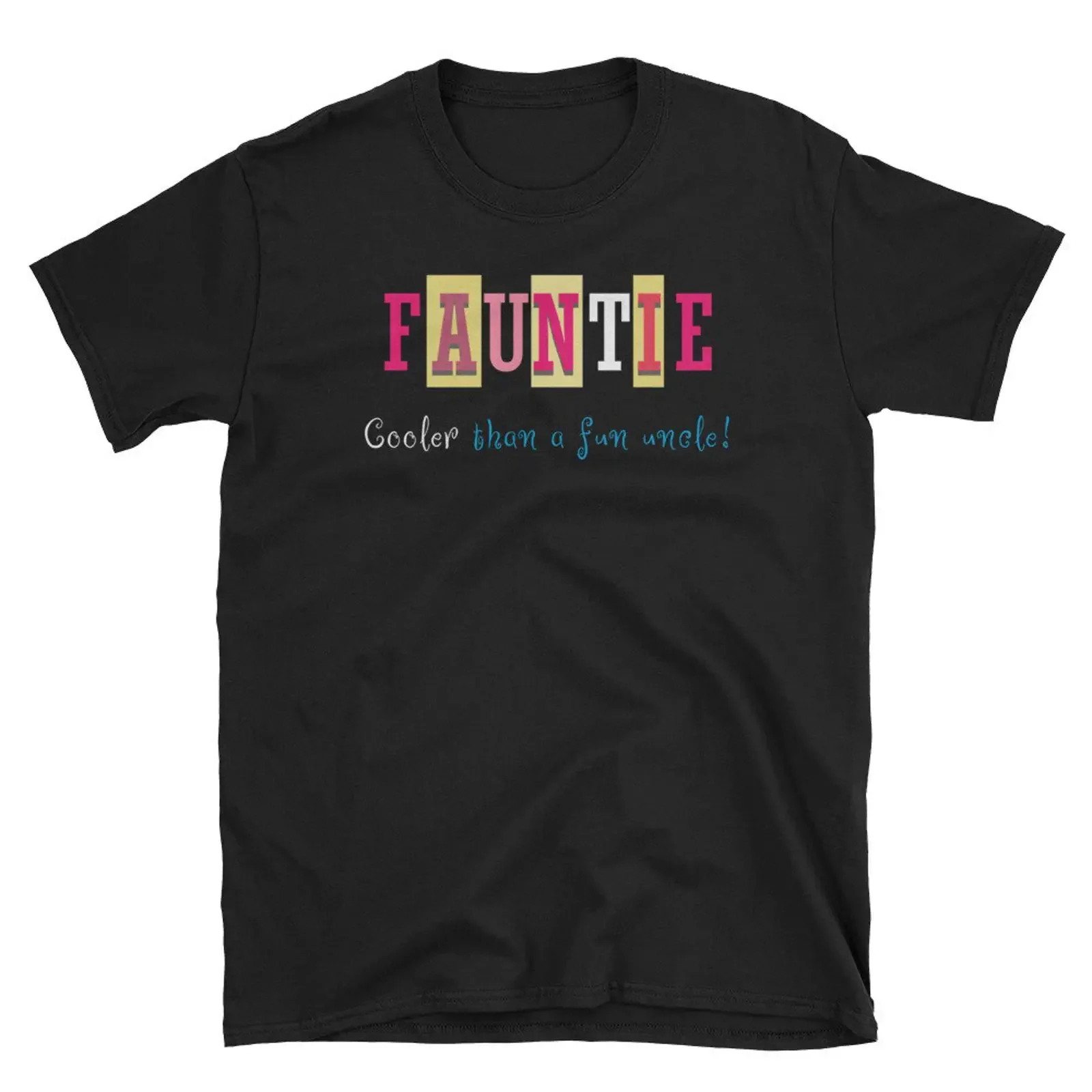 Fauntie Cooler Than A Fun Uncle T Shirt Funny Aunt Best Ever Casual  for Auntie vintage Washed Soft Versatile graphic