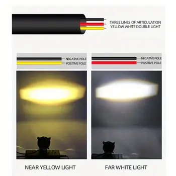 1個LED摩托車燈雙筒貓頭鷹雙色小鋼砲電動改裝LED燈 8 最佳銷售 摩托車燈 - №2