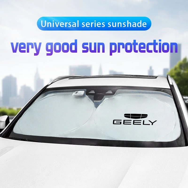 Car Windshield SunShade Cover For Geely Geometry C Coolray GX3 Binray LC Panda Emgrand EC7 Tugella Azkarra Atlas 2021 EC8 X7 CK