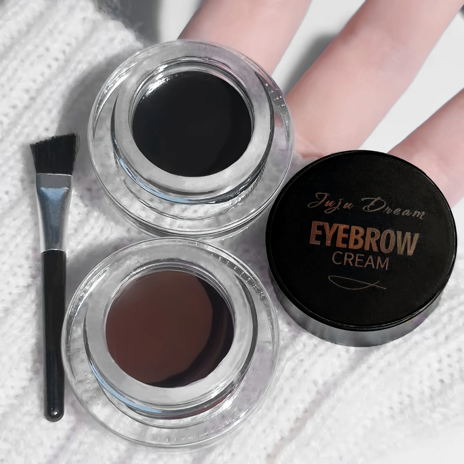 Ensemble de gel pour sourcils imperméable – effet 3D à séchage rapide et longue durée, crème coiffante naturelle pour sourcils, bicolore, adaptée à toutes les peaux