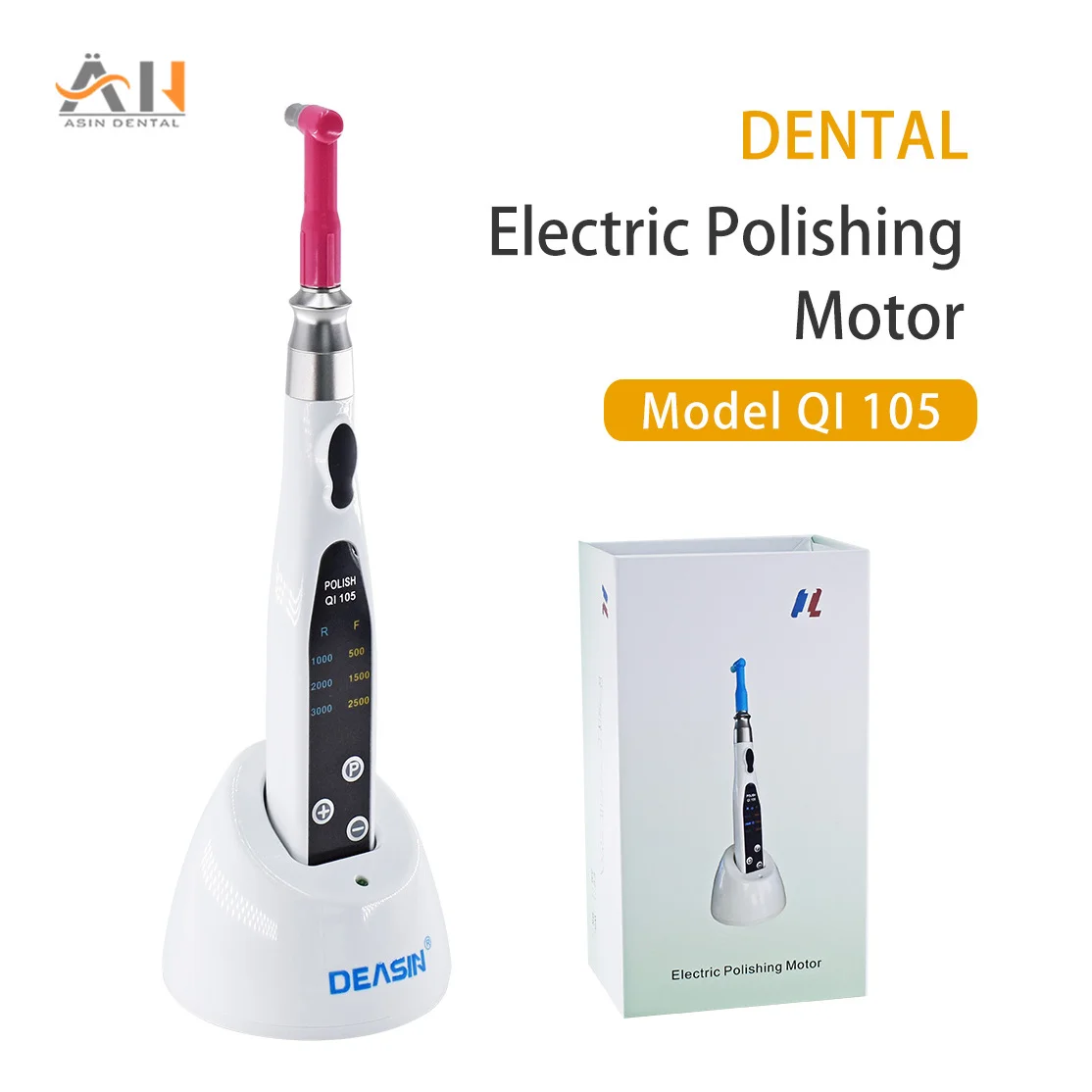 

Dental Electric Polishing Motor Straight Prophy Handpiece Disposable Head 500-3000 rpm for Teeth Polisher Whitening