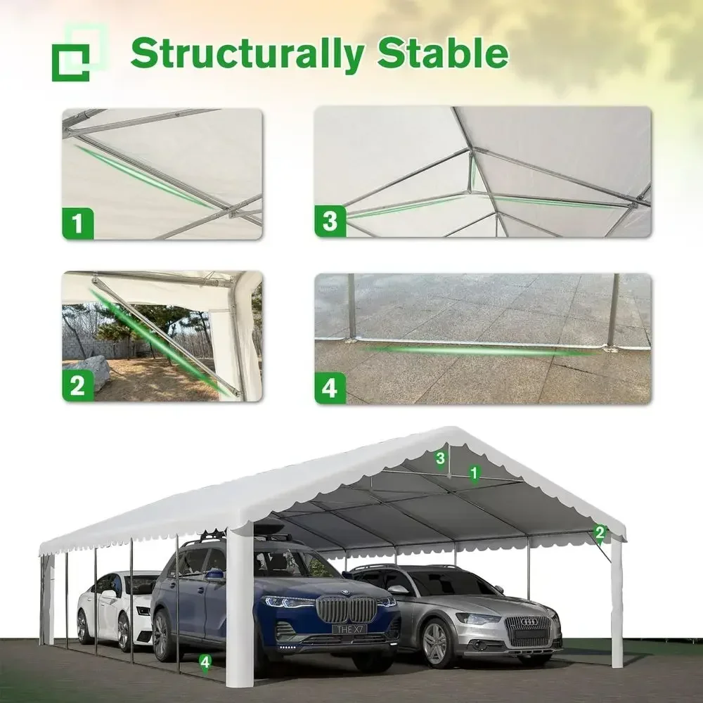 20’ x 32’ Outdoor Heavy-Duty Party Tent, Upgraded Galvanized Gazebo Wedding Big Tents with 3 Storage Bags, Event Shelter Tent or