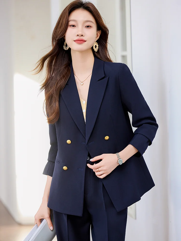 Olive Green Suit Set Women's New 2026 Spring Professional Interview Formal Hotel Workwear Elegant Career Commute Style Suit