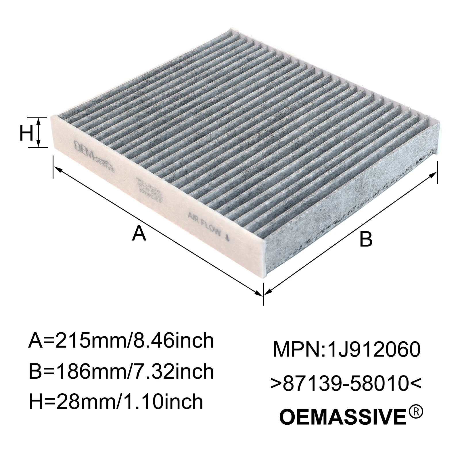 Car Accessories Pollen Cabin Air Filter 87139-58010 87139-0E040 For Toyota Corolla Prius Sienna Camry Lexus ES300h RX350 UX200