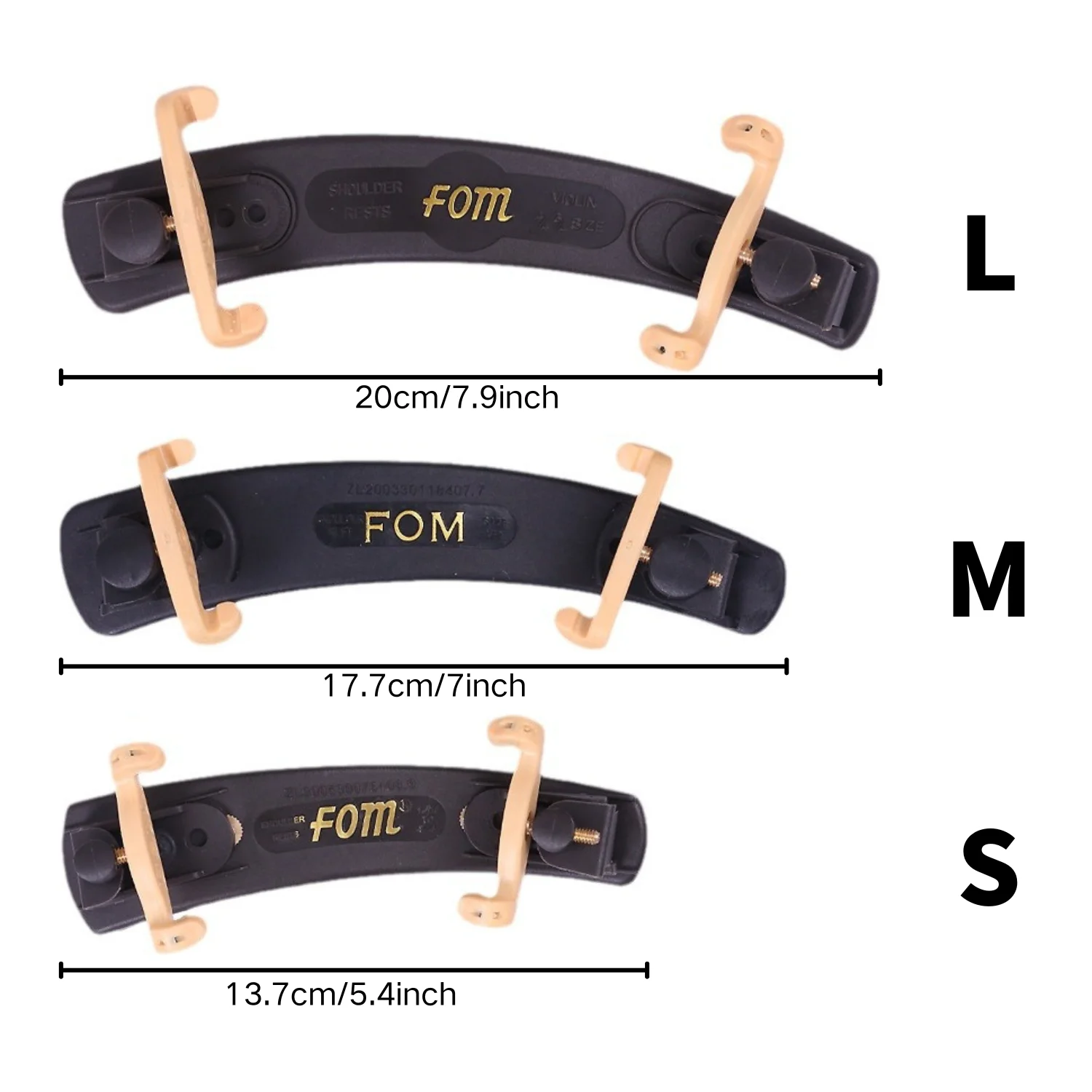 Adjustable Violin Shoulder Rest for 4/4 and 3/4 Sizes - Comfortable Foam Cushioning, Easy to Use, Adjustable Width and Height