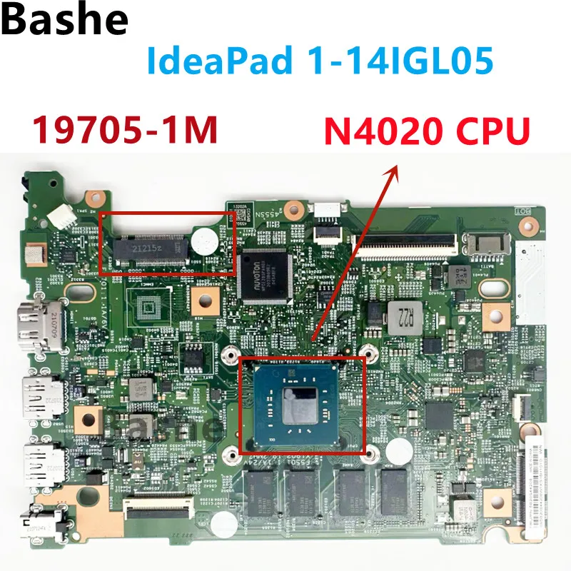 For LenovoIdeaPad 1-14IGL05 computer motherboard 19705-1M FRU 5B20S44208 with CPU N4020 100% test