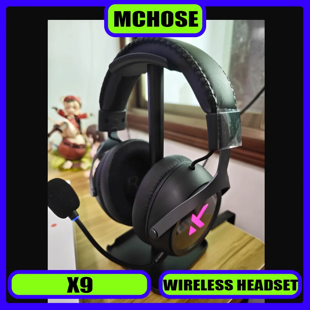 

MCHOSE X9 Wireless Headset 7.1 Surround Sound Noise Canceling Mic Low 15ms Latency FPS Sensitive E-sports Gaming Headphones
