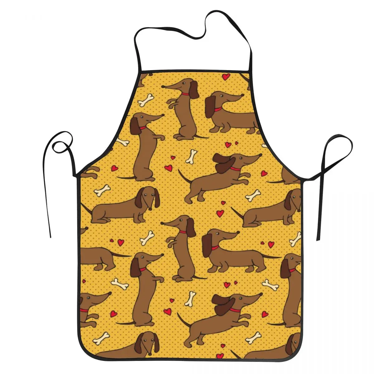 Dachshund Sausage Dog Apron for Women Men Unisex Bib Wiener Badger Kitchen Cooking Tablier Cuisine Chef Gardening