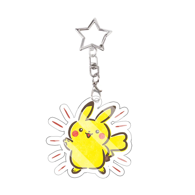 Snorlax Wigglytuff Eevee Acryl-Schlüsselanhänger Kawaii Pachirisu Trendiger Anhänger Taschendekoration Beliebte Modelle Kettenanhänger Geschenk – Detail 29