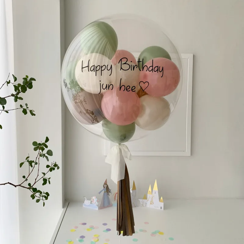10 Stück 10/12/18/20/24/36 Zoll Transparente Bobo-Ballons Klare Bubble-Ballons für Hochzeit Geburtstagsfeier Dekoration Helium-Ballon – Detail 6