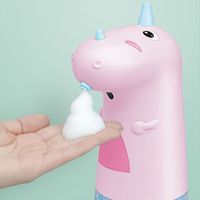 250ml Cute Unicorn Automatic Rechargeable Battery Soap Dispenser Foam Cartoon Touchless Hand Sanitizer Bottle ABS Kid Bathroom