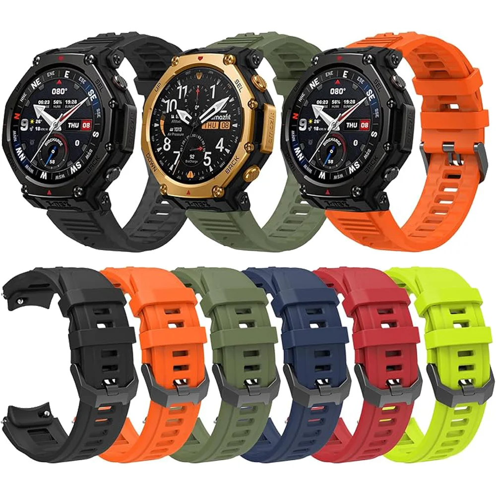 Bands/Case For Amazfit T-Rex 3 Pro 48MM , Sport Replacement Soft Flexible Silicone Sweat Resistant for Amazfit T-Rex 3 Pro gallery 4