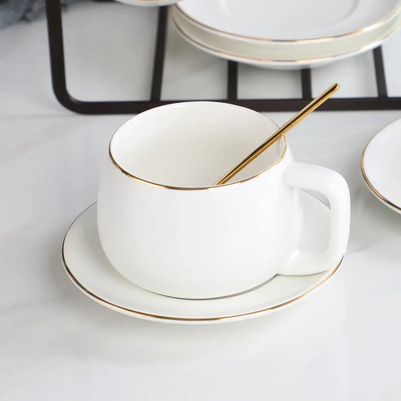 Modern Coffee Mugs Cup Matte Black Cups Ceramic Mug Coffe Cup Tumbler Saucer Mugs Coffee Cups Kawaii Mug Cute Cold